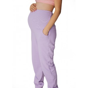 Спортивні штани-джогери для вагітних з кишенями Фіолетові